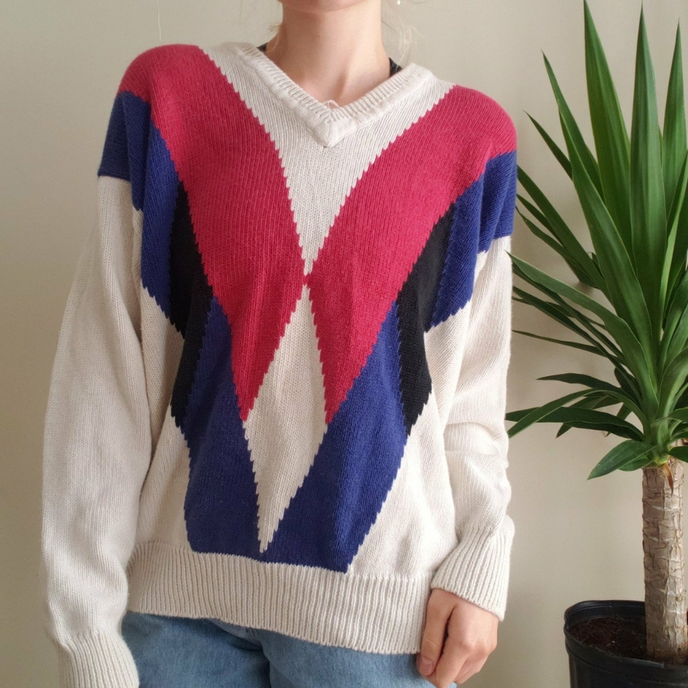 V-Neck Knit Sweater